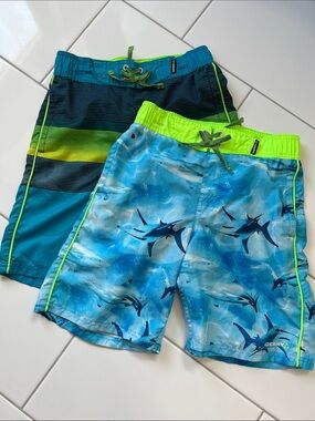 Gerry Weber Neon Green & Silver Boys' Swim Shorts